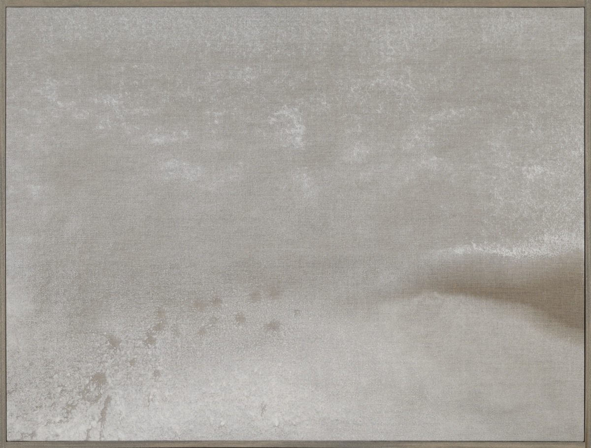 Untitled (White), 2012.<br/>Oil on linen, 36" x 48".<br/>Guild Hall Museum Permanent Collection, East Hampton, NY.